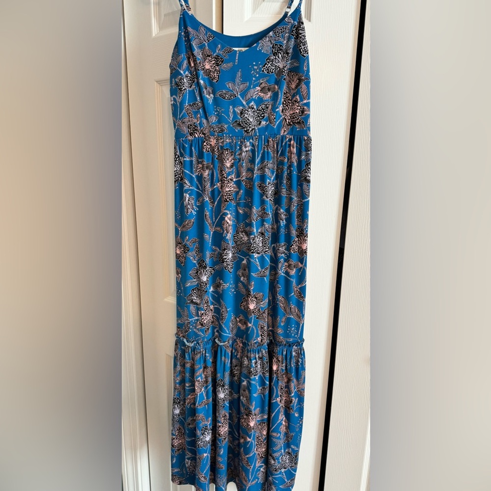 Blue floral maxi dress